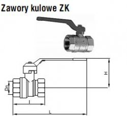 Zawór kulowy ZK 25 