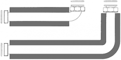 Łącznik stalowy TB 70/2 dla podłączenia zwrotnicy CP70 z rozdzielaczem C70-2F 