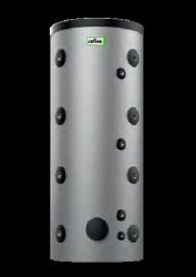 Zasobnik buforowy Storatherm Heat HF 200 bez wężownicy i otworu rewizyjnego, z izolacją cieplną.