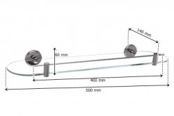 Harimex Półka 50cm z relingiem Brando