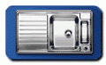 BLANCO 1 komorowy Axis 5 S stal jedwab
