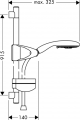 HANSGROHE Zestaw prysznicowy Raindance E-100 AIR 3jet /  Unica'D 0,90 DN 15