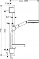 HANSGROHE Zestaw prysznicowy Raindance S 120 AIR 3jet/Unica'SPuro 0,65 m DN 15