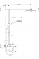 HANSGROHE Komplet prysznicowy Raindance 180 do wanny ramię prysznicowe 460 mm  EcoSmart dn 15