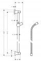 HANSGROHE Drążek prysznicowy Raindence Unica"Classic 0,9 m dn 15 chrom
