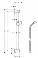 HANSGROHE Drążek prysznicowy Raindence Unica"Classic 0,65 m dn 15 chrom