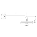 HANSGROHE Głowica deszczowa Raindance Classic AIR fi 300 mm dn 15 z ramiemiem prysznicowym  450 mm kolor chrom.