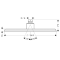 HANSGROHE Głowica deszczowa Raindance Rojale Classic AIR fi 350 mm z przegubem kulowym i zabezpieczeniem przed przypadkowym rozkręceniem DN 20 kolor chrom.