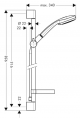 HANSGROHE Zestaw prysznicowy Croma 100 Multi/Unica"C