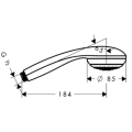 HANSGROHE Główka prysznicowa Crometta 85 1jet EcoFlow dn 15 