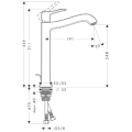 HANSGROHE Bateria Metris Classic  umywalkowa stojąca wysoka 