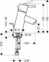 HANSGROHE Bateria Talis S umywalkowa stojąca przyłącza 3/8" dn 15