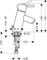 HANSGROHE Bateria Talis S umywalkowa stojąca przyłącza 3/8" dn 15 z łanicuszkiem do korka dn 15