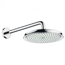 HANSGROHE Głowica deszczowa  Raindance Classic AIR fi 240 mm dn 15 z ramieniem prysznicowym 383 mm kolor nikiel szczotk.
