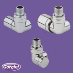 Gorgiel Zawór grzejnikowy 1/2 "zasilający CORNER chrom termostatyczny