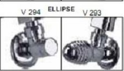 Gorgiel Zawór grzejnikowy 1/2 "zasilający ELLIPSE chrom termostatyczny