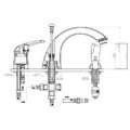 FERRO Bateria Milano wannowa 3-otworowa