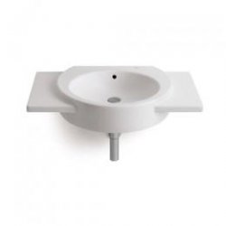 Umywalka z blatem ceramicznym 80x47,5 cm Happening mat 