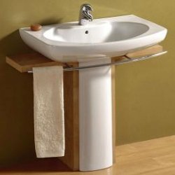 Reling chromowany 90 cm do półpostumentu A337511..0 Senso biały 