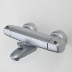 Bateria Optima wannowo-natryskowa termostatyczna, satyna 