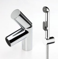 Bateria IL BAGNO ALESSI Dot by Oras umywalkowa z rączką natrysku Bidetta 