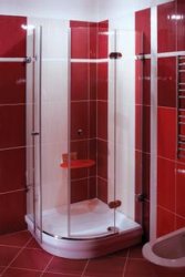 Kabina prysznicowa GlassLine półokrągła czteroczęściowa GSKK4 - 100 