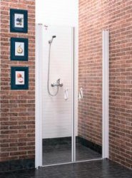 Drzwi prysznicowe Elegance dwuczęśćiowe ESD2- 110 białe 