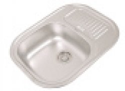 Zlew 1 komorowy Fiesta 620x480, stal dekor 