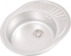 Zlew 1 komorowy Fiesta 580x480, stal dekor 