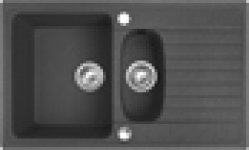 Zlew 1,5 komorowy Reflex - granit, 