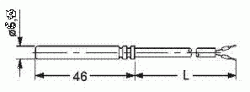 Czujnik temp. Pt 500/6mm/3m/para 