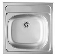 Zlew INTL (50x50) nakładany 1 komorowy 
