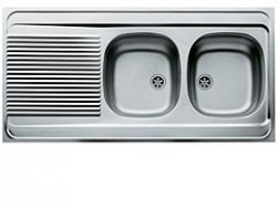 Zlew INTL (120x60) nakładany 2 komorowy - len 