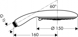 Dysk prysznicowy Raindance E-150 5jet 