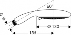 Dysk prysznicowy Raindance E-120 Eco-smart 3jet DN 15 
