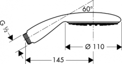 Dysk prysznicowy Raindance E-100 AIR 1jet 