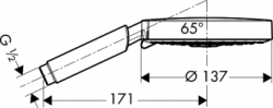 Dysk prysznicowy Raindance S-150 AIR 3jet DN15 