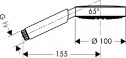 Dysk prysznicowy Raindances S 100 AIR 1jet DN 15 chrom mat. 