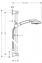 Zestaw prysznicowy 100 AIR 3jet / Unica' Classic 0,9 m dn 15 