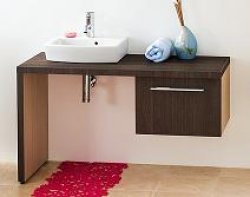 MADERA Szafka MD-142BT-1277/3306 z blatem i umywalką UMCR-ROCA HALL 