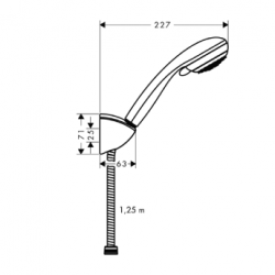 Zestaw prysznicowy Crometta 85 Vario/Porter"1,25m 