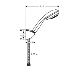 Zestaw prysznicowy Crometta 85 Multi/Porter"1,25m 