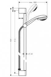 Zestaw prysznicowy Crometta 85 Vario/Unica"Crometta 