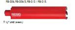 Wiercenie na mokro z użyciem stojaka wiertłami diamentowanymi z koronką segmentową z połaczeniem 1 1/4" UNC (wewnętrzna )142mm fi 