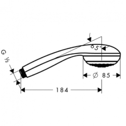 Główka prysznicowa Crometta 85 1jet EcoFlow dn 15 