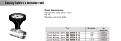 Zawór kulowy z termometrami 520 TERM R 15 