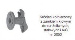 Jafar Króciec kołnierzowy z zamkiem kłowym do rur żeliwnych ,stalowych i A/C nr 3050 DN50/80-300 żeliwo sferoidalne  EN-GJS-400-15