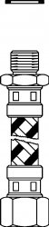 Wąż elastyczny do "Toc-Uno-N" G 1/4 GZ x G 3/8 NZ, NI 8, 300mm 