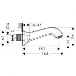 Wylewka wannowa E/S DN 20 