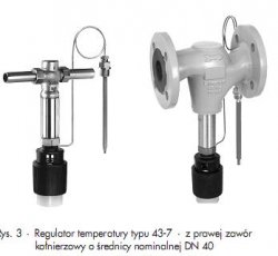 Regulator temperatury Typ 43-7 bezpośredniego działania, wykonanie końcówki do spawania ,PN25,Tmax=200stC